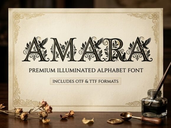 Amara: A Decorative Display Font for Bold, Artistic Projects