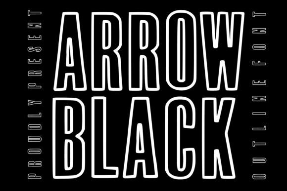 Arrow Black: A Modern Outline Typeface for Bold Design