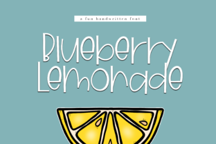 Blueberry Lemonade: A Fresh Handwritten Font for Creative Designs