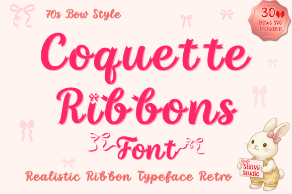 Coquette Ribbons: A Premium Satin Bow Typeface