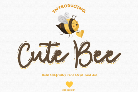 Cute Bee Font: A Versatile Duo for Creative Projects