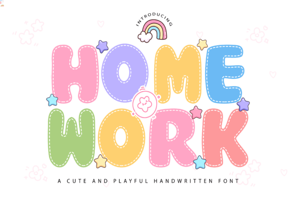Cute Homework: Your New Favorite Kawaii Bubble Font