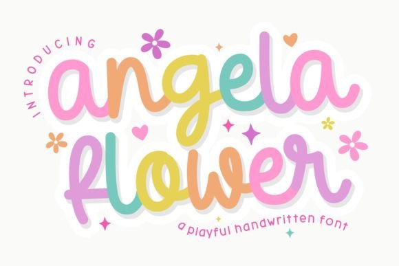 Discover the Charming Angela Flower Script Font