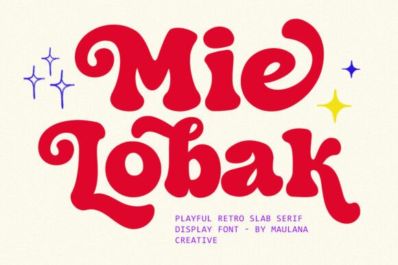Mie Lobak: Retro Slab Serif Font for Groovy Designs