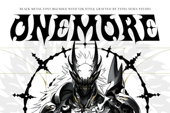 Onemore: The Ultimate Black Metal Font with Y2K Flair