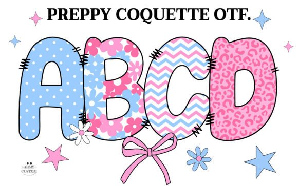 Preppy Coquette: Retro Floral Elegance for Timeless Design