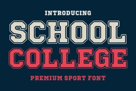 School College: Bold Varsity Typography
