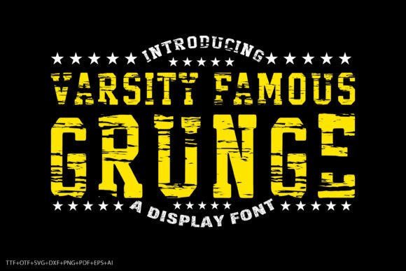 Varsity Famous Grunge: Vibrant Color Font for Bold Designs