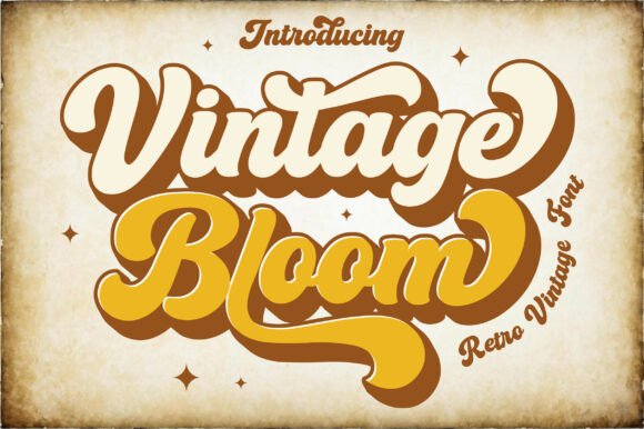 Vintage Bloom: A Retro Script Font for Timeless Design